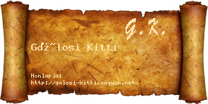 Gálosi Kitti névjegykártya