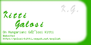 kitti galosi business card